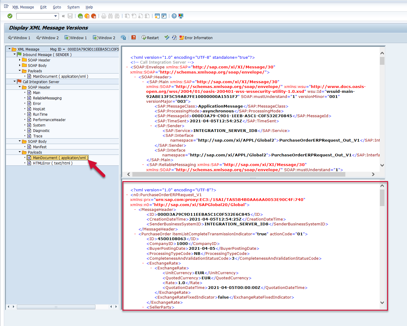 Sap message id transaction central login